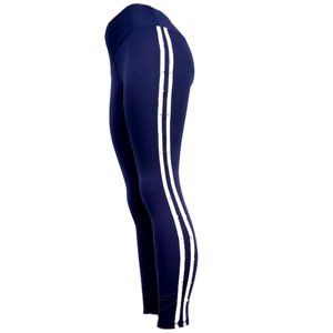 Navy Spandex Legging with the Silver & Pearl on the side of legging.